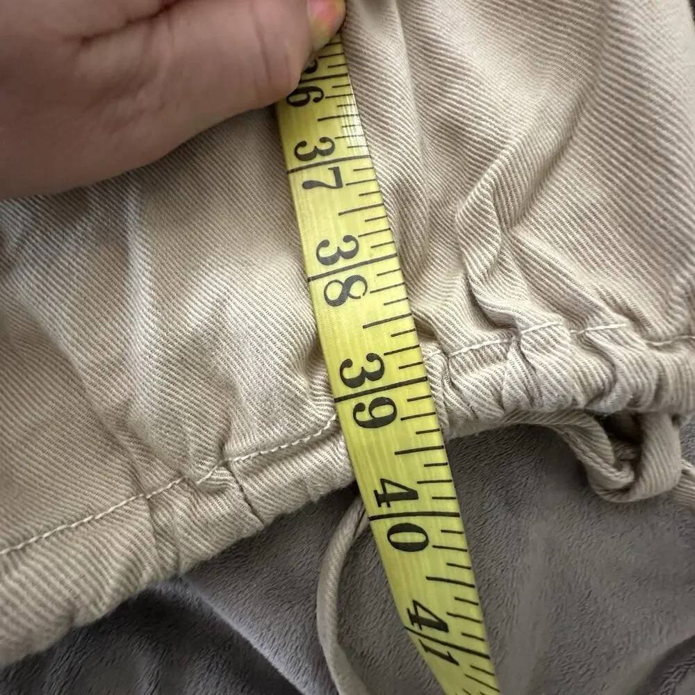 Habitual Pants Womens Large Beige Khaki Cargo Wide Leg Baggy Minimalist - Picture 13 of 13